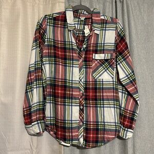 Aerie Plaid Sleepwear Shirt NWT